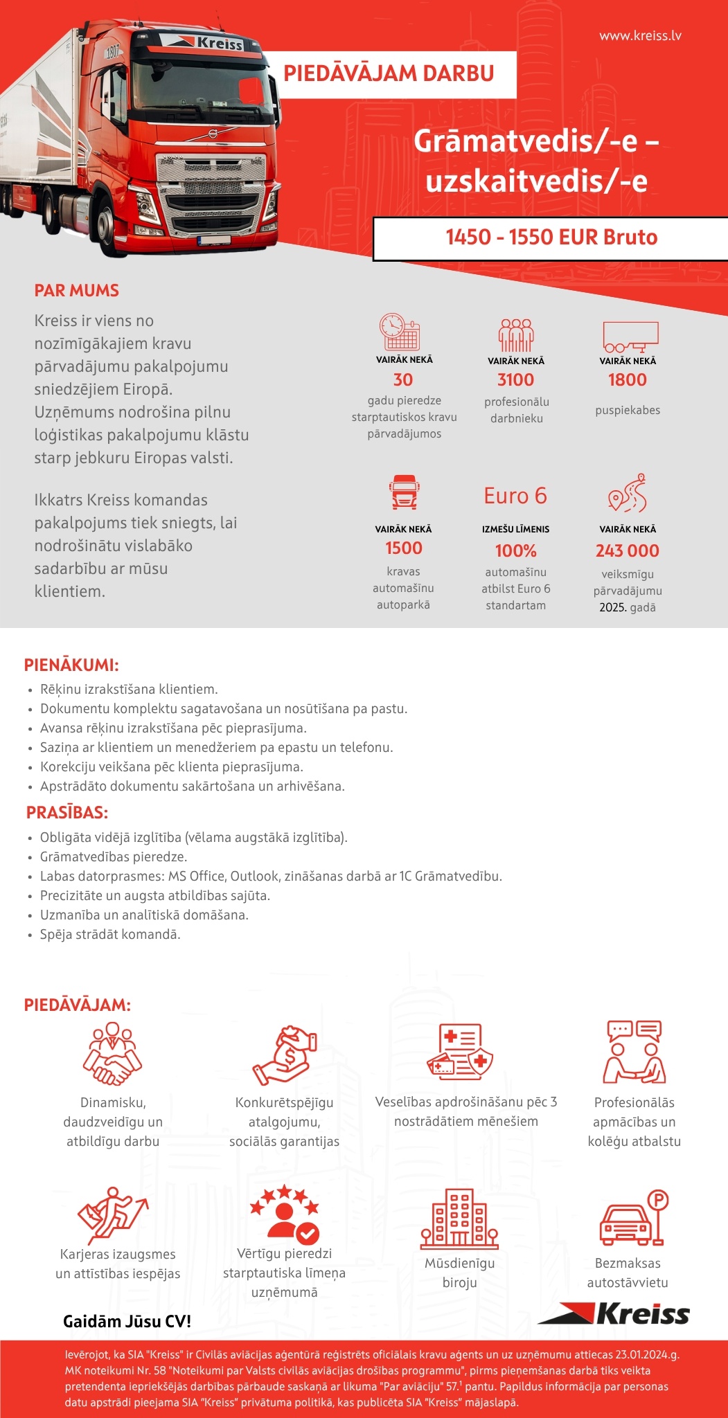 Kreiss, SIA Grāmatvedis/-e – uzskaitvedis/-e
