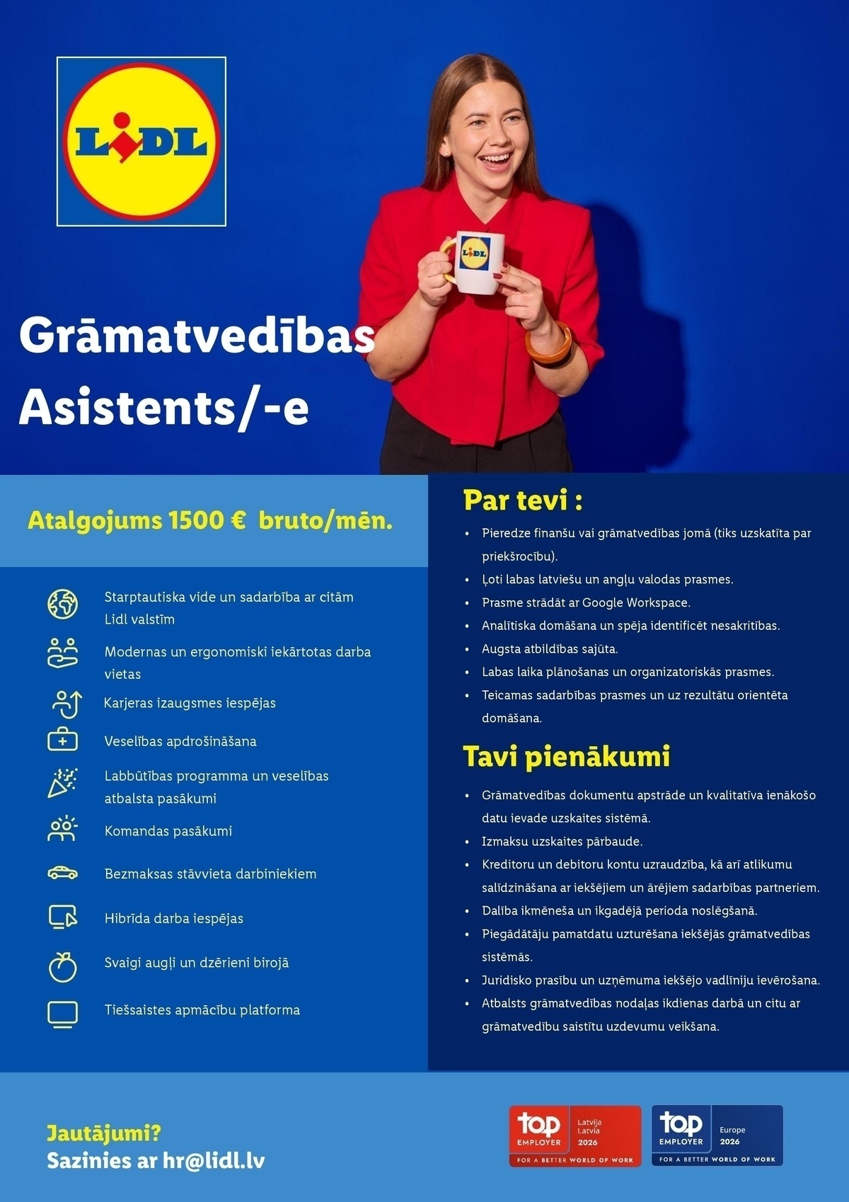 Lidl Latvija, SIA Grāmatveža asistents/-e
