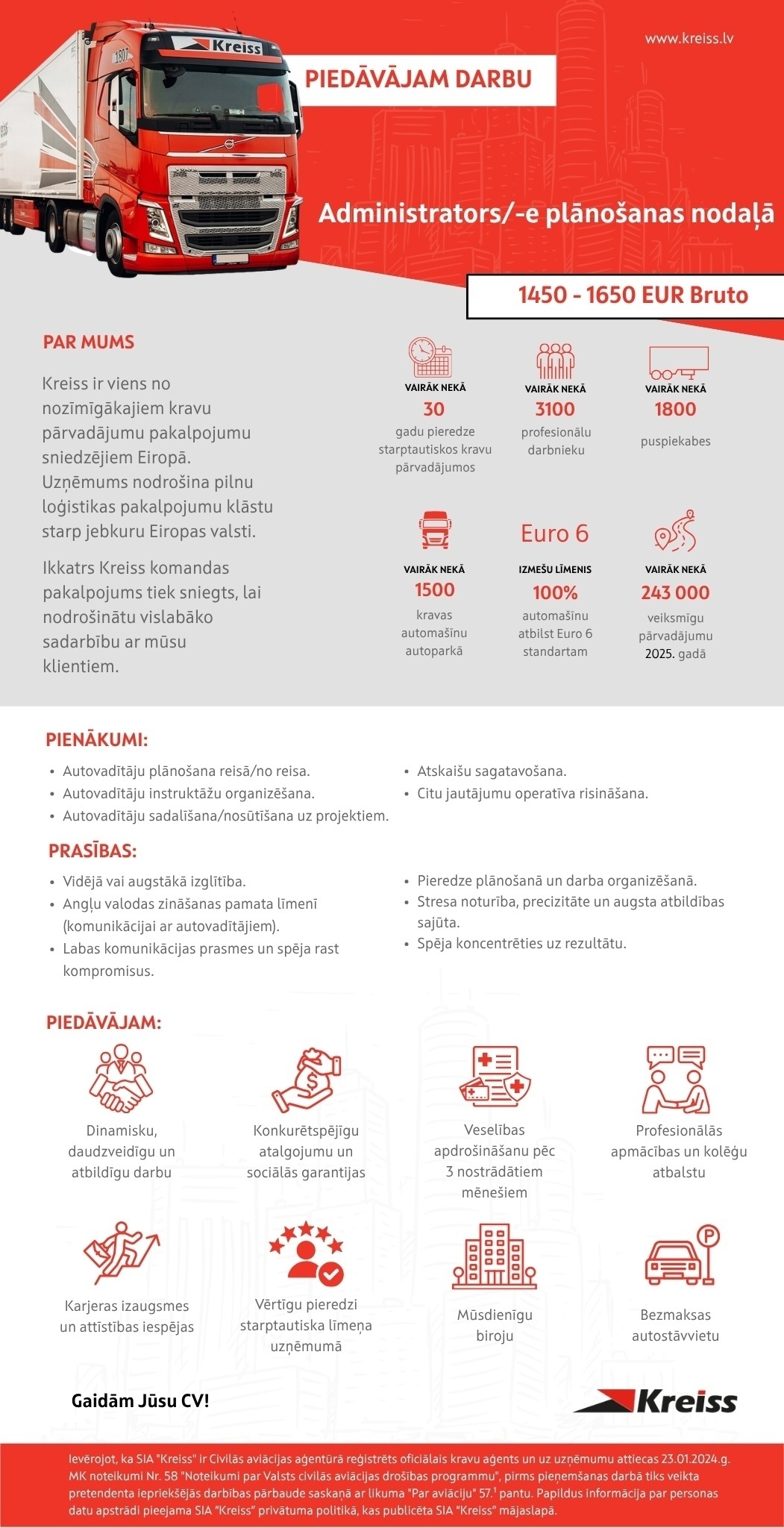 Kreiss, SIA Administrators/-e plānošanas nodaļā