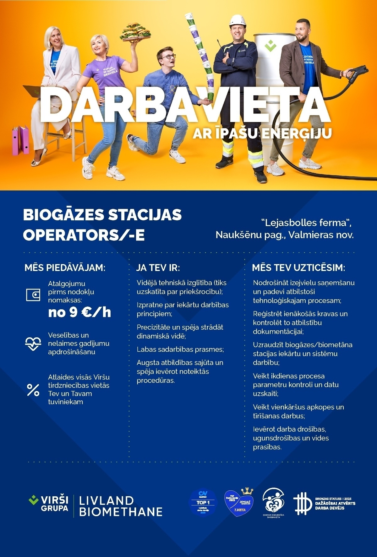 VIRŠI-A, AS Biogāzes stacijas operators/-e