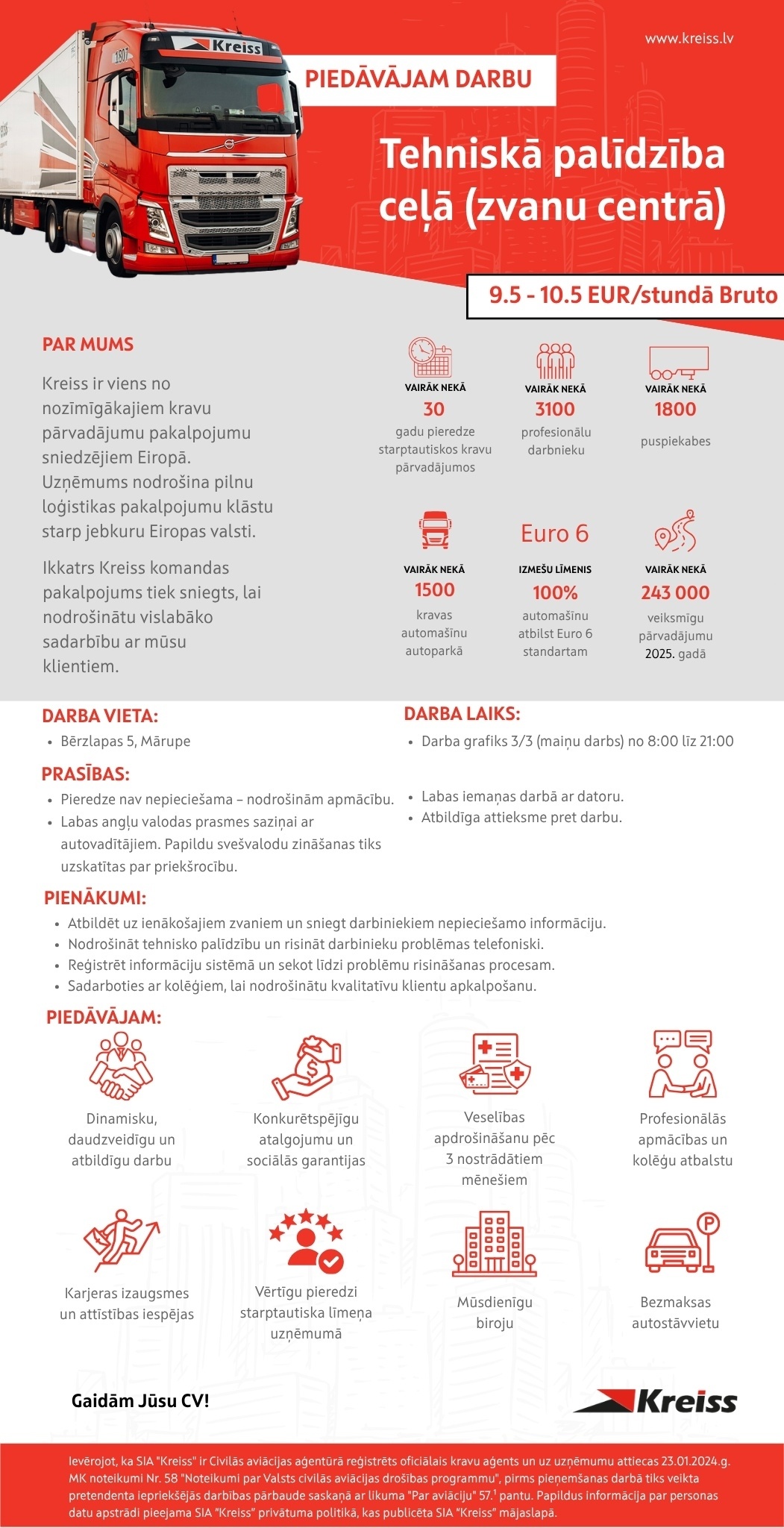 Kreiss, SIA Tehniskā palīdzība ceļā (zvanu centrā)