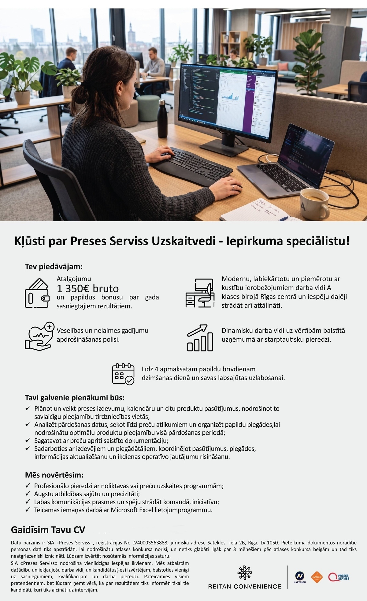 SIA “PRESES SERVISS” Uzskaitvedis/-e - iepirkumu speciālists/-e
