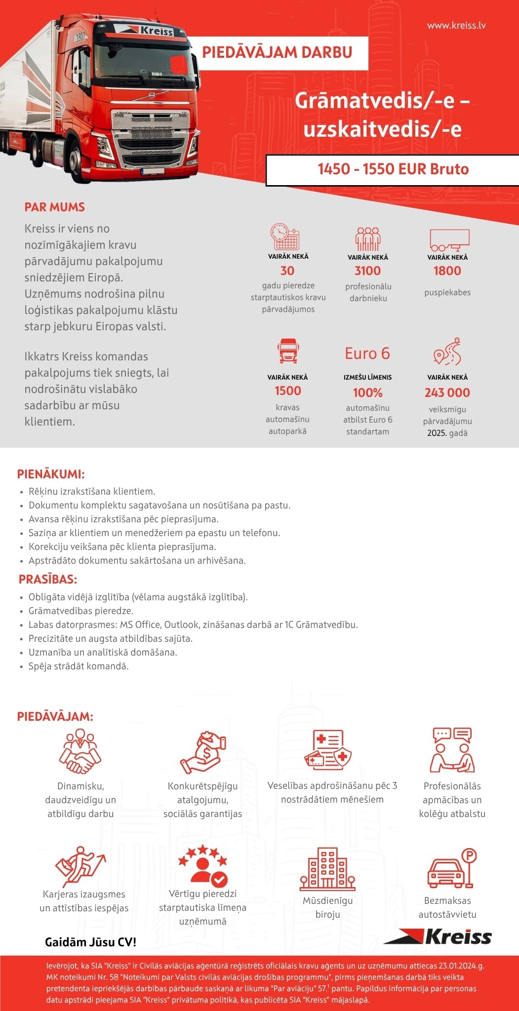 Kreiss, SIA Grāmatvedis/-e – uzskaitvedis/-e