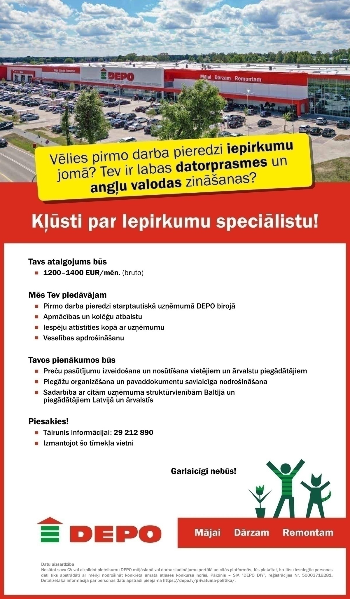 DEPO DIY, SIA Iepirkumu speciālists/-e