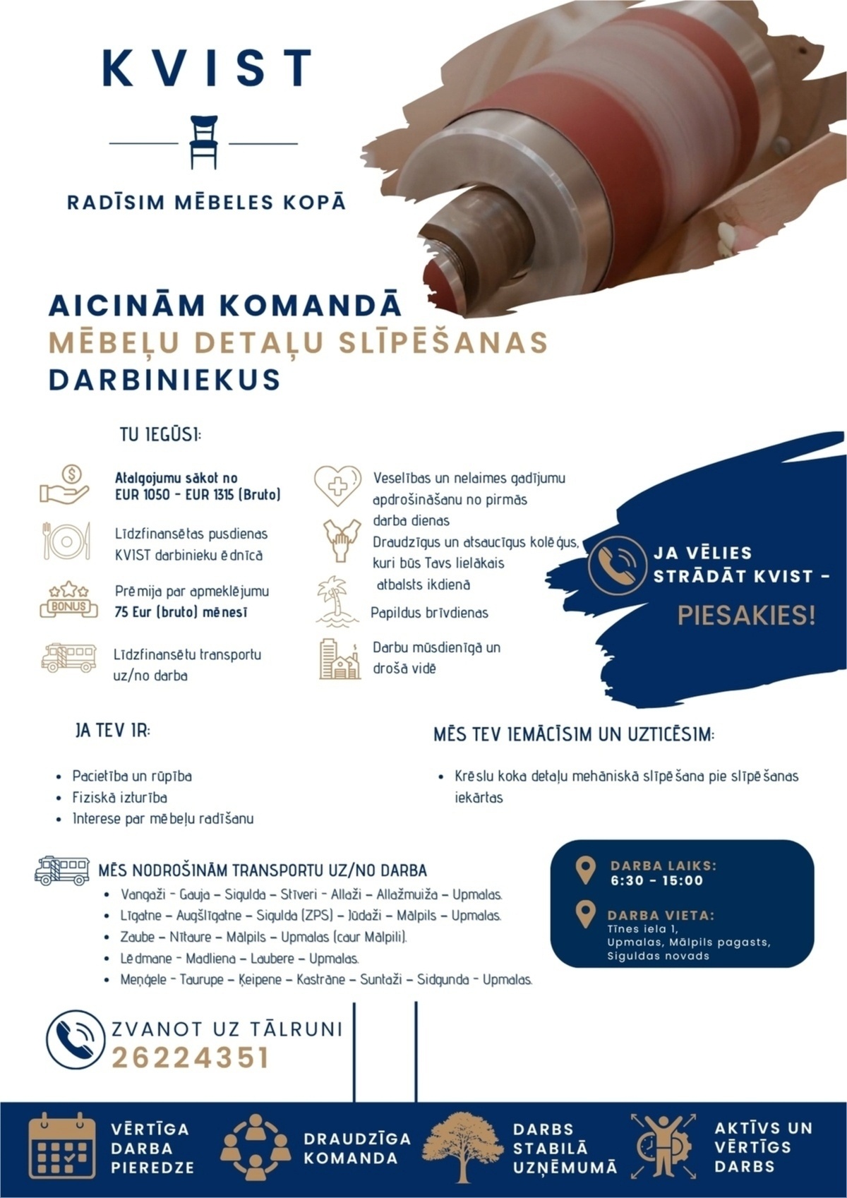 KVIST, SIA Slīpētājs/-a