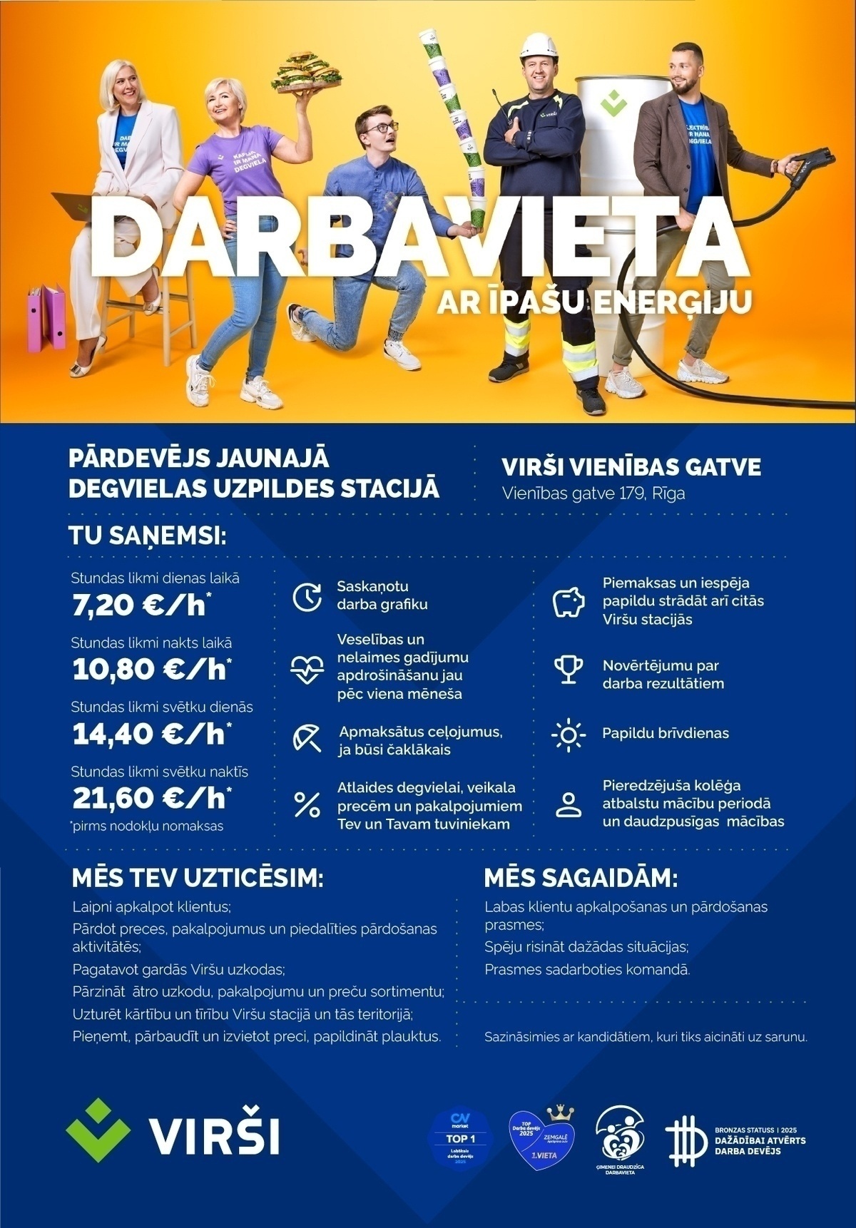 Virši-A, AS Pārdevējs/-a Jaunajā degvielas uzpildes stacijā Vienības gatve