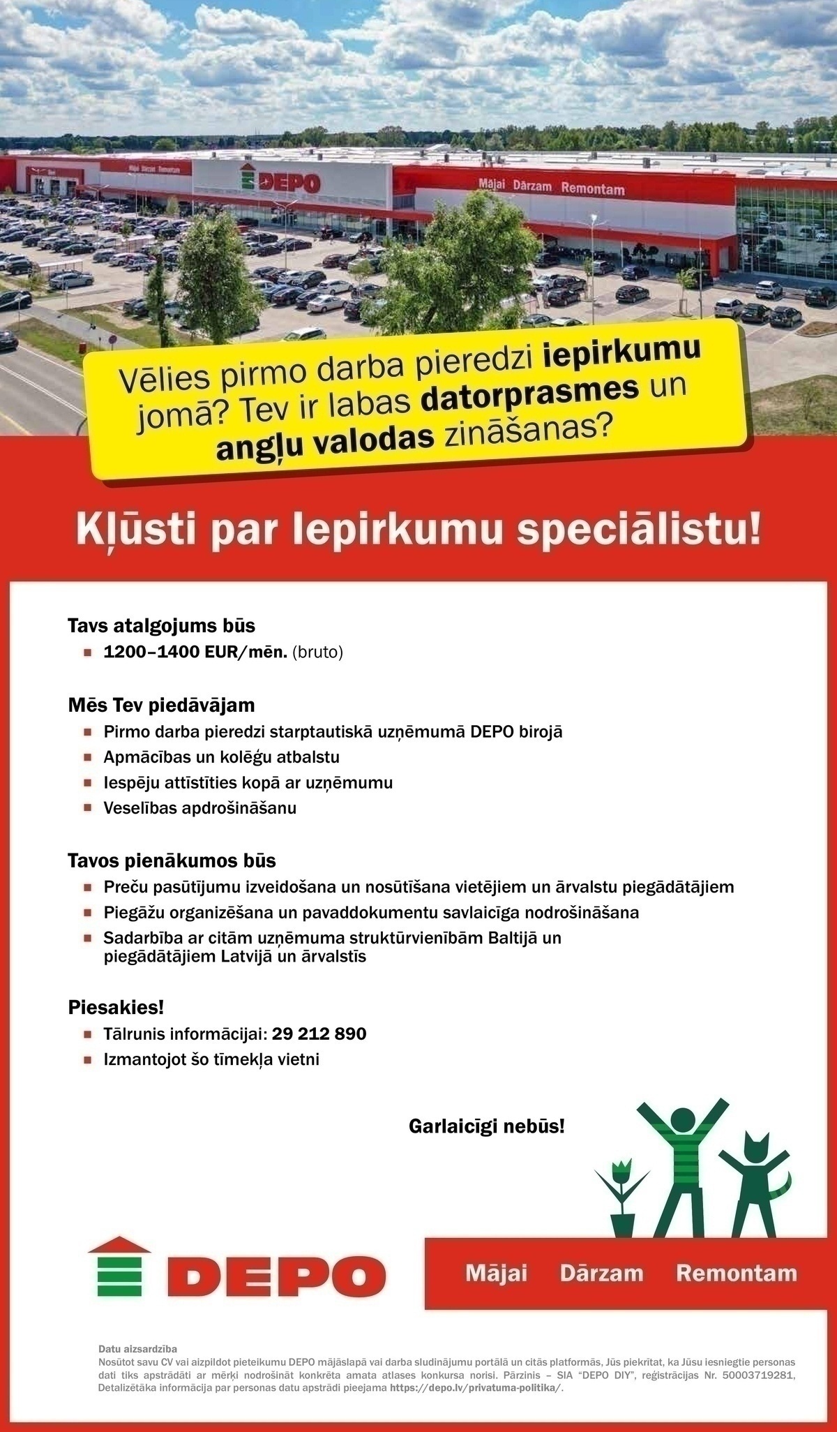 DEPO DIY, SIA Iepirkumu speciālists/-e