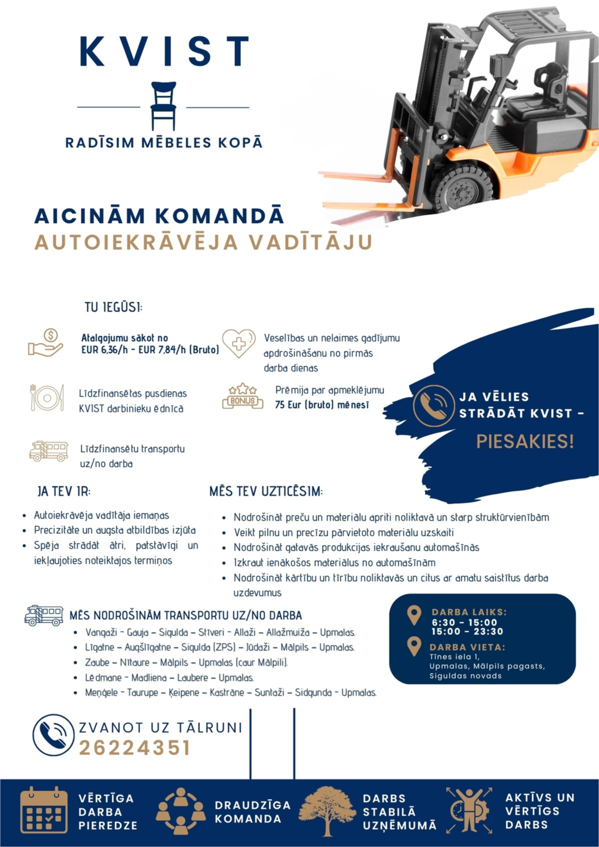 KVIST, SIA Autoiekrāvēja vadītājs/-a