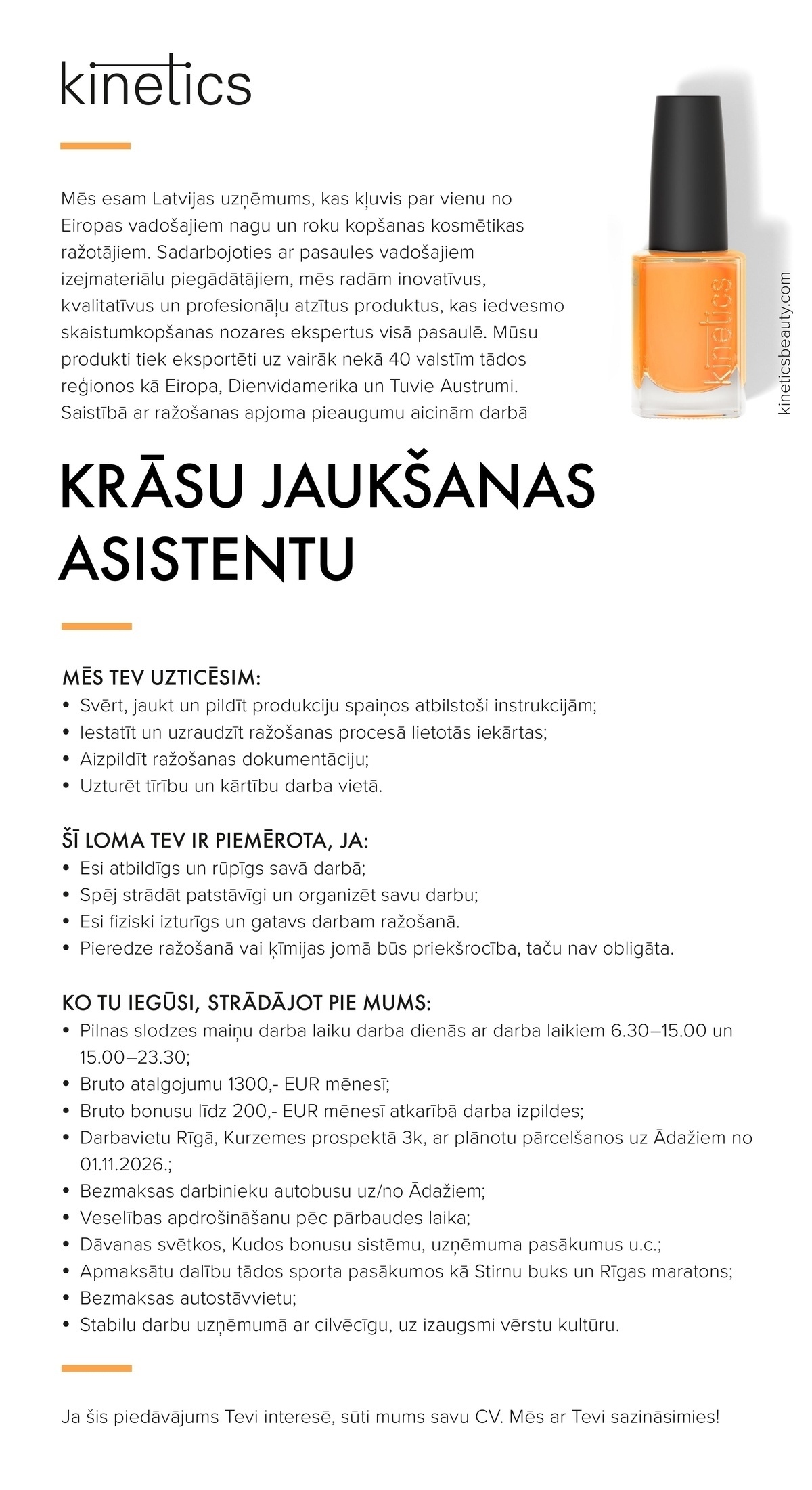 Kinetics Nail Systems, SIA Krāsu jaukšanas asistents
