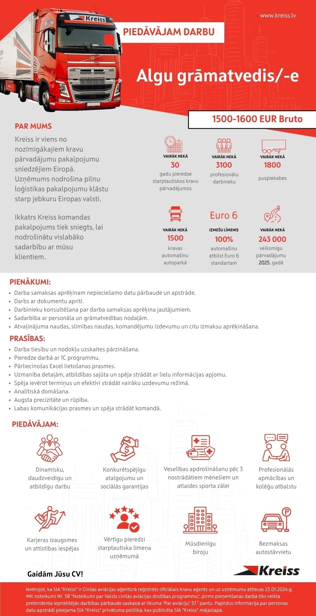 Kreiss, SIA Algu grāmatvedis/-e