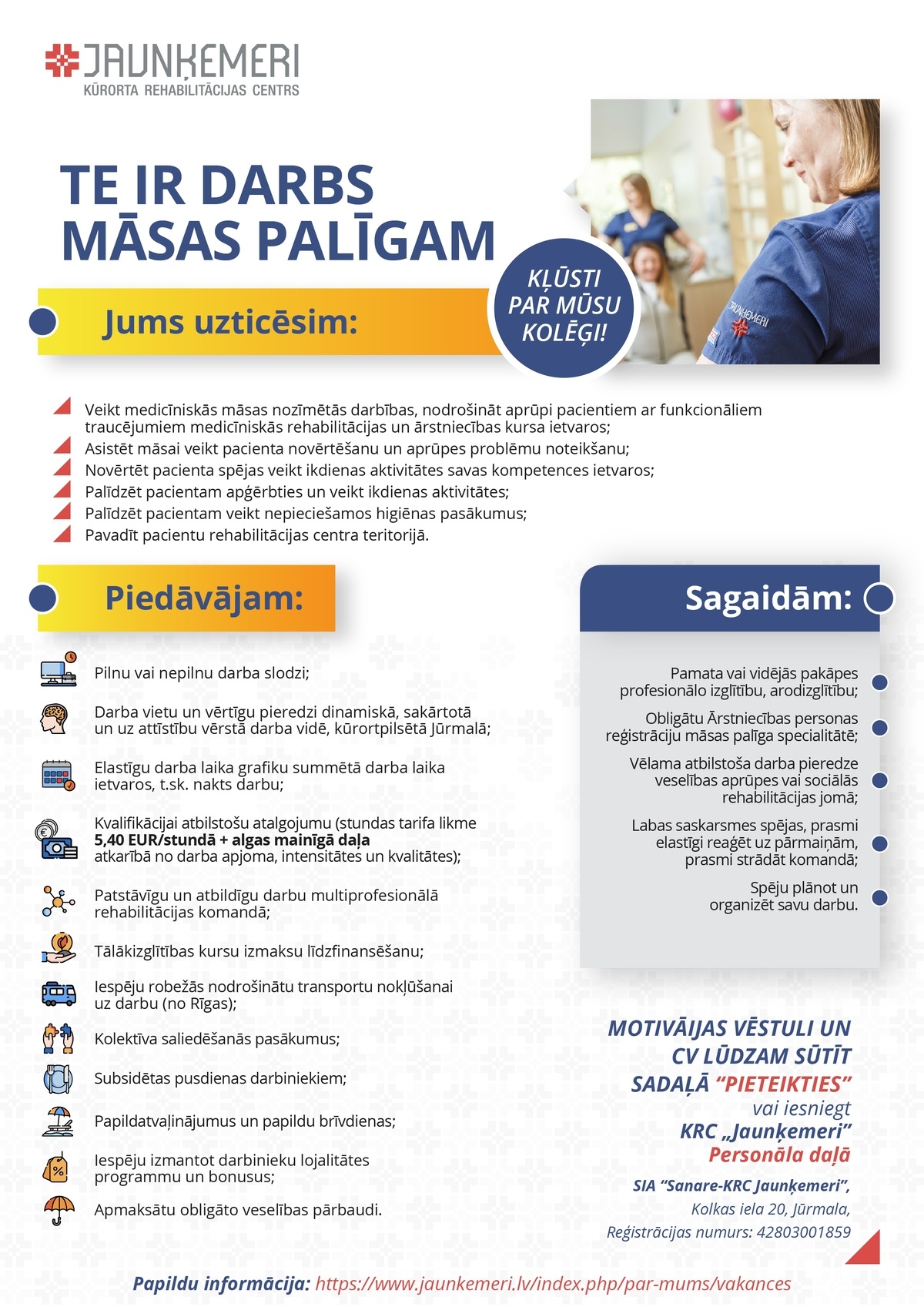 SANARE-KRC JAUNĶEMERI, SIA Māsas palīgs/-dze
