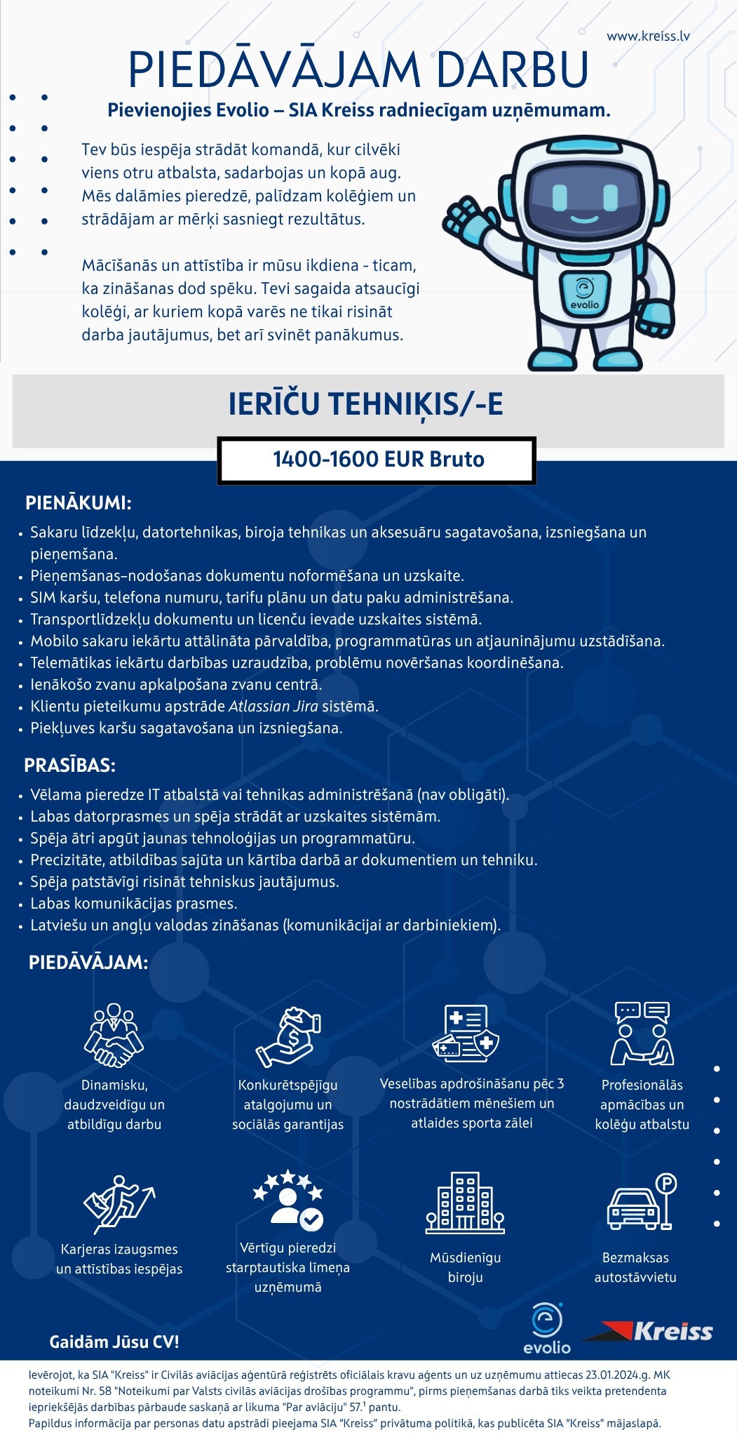 Kreiss, SIA Ierīču tehniķis/-e