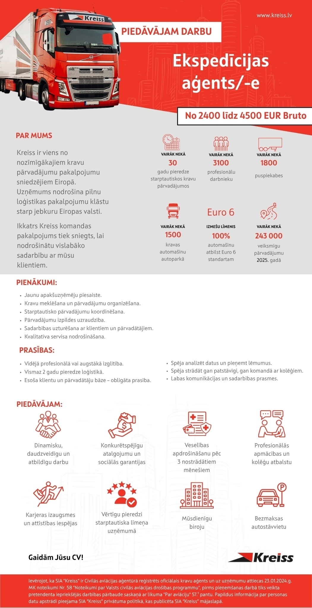 KREISS, SIA Ekspedīcijas aģents/-e