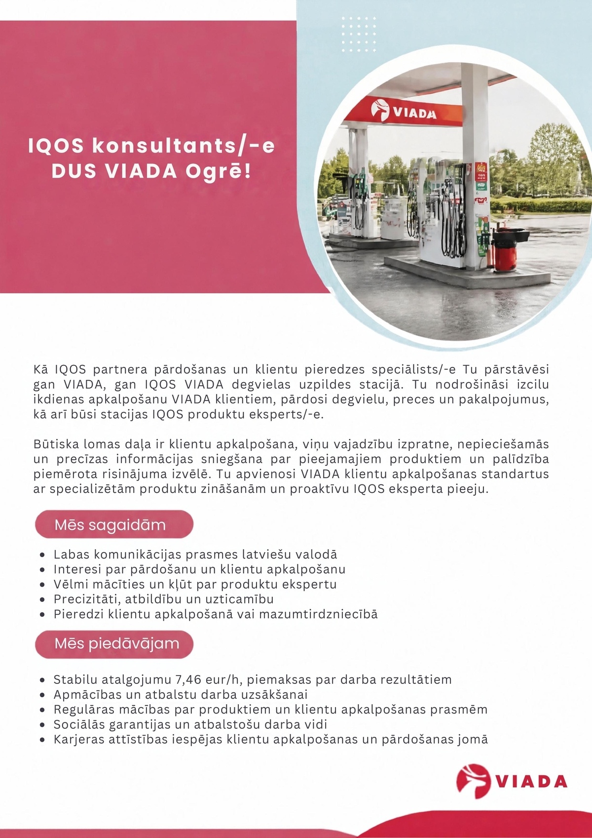 SAS "Manpower Lit" filiāle "Manpower Lit" IQOS konsultants/-e DUS VIADA Ogrē