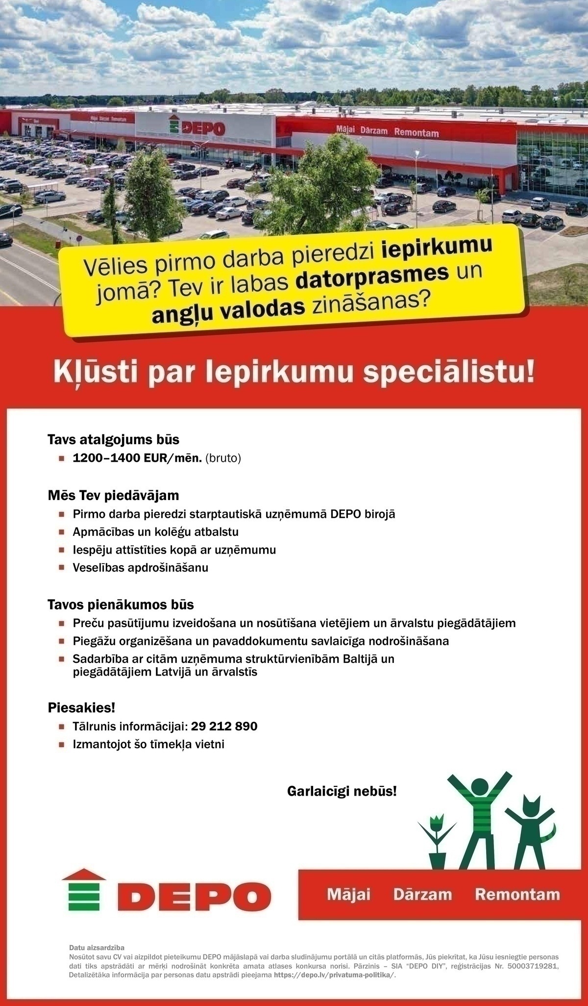 DEPO DIY, SIA Iepirkumu speciālists/-e