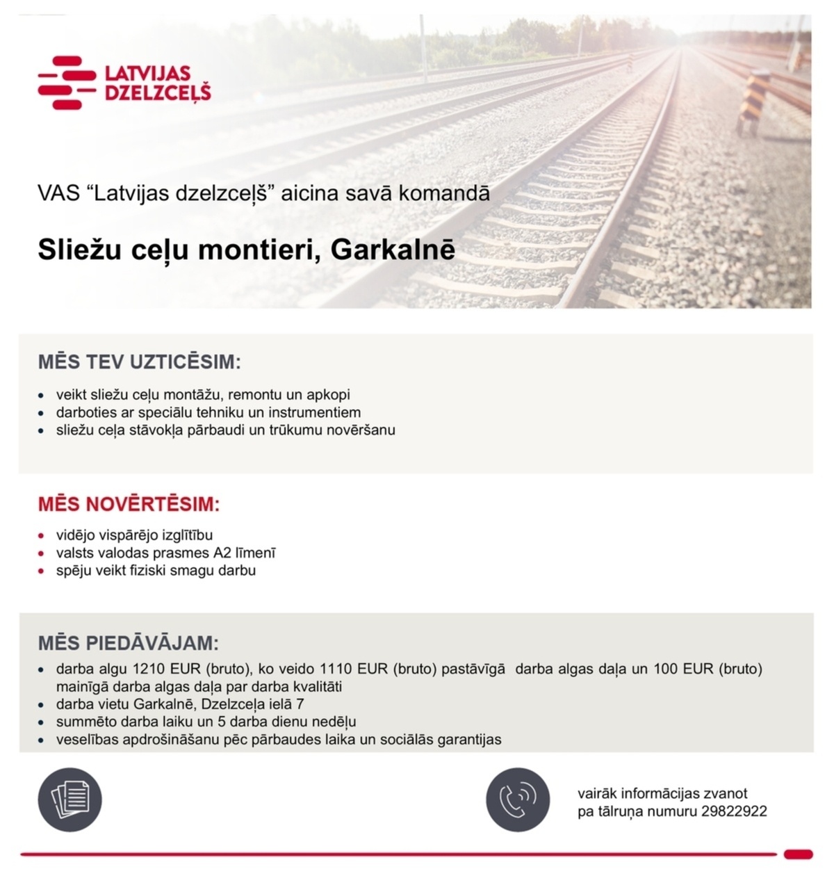 Latvijas dzelzceļš, VAS Sliežu ceļu montieris/-e