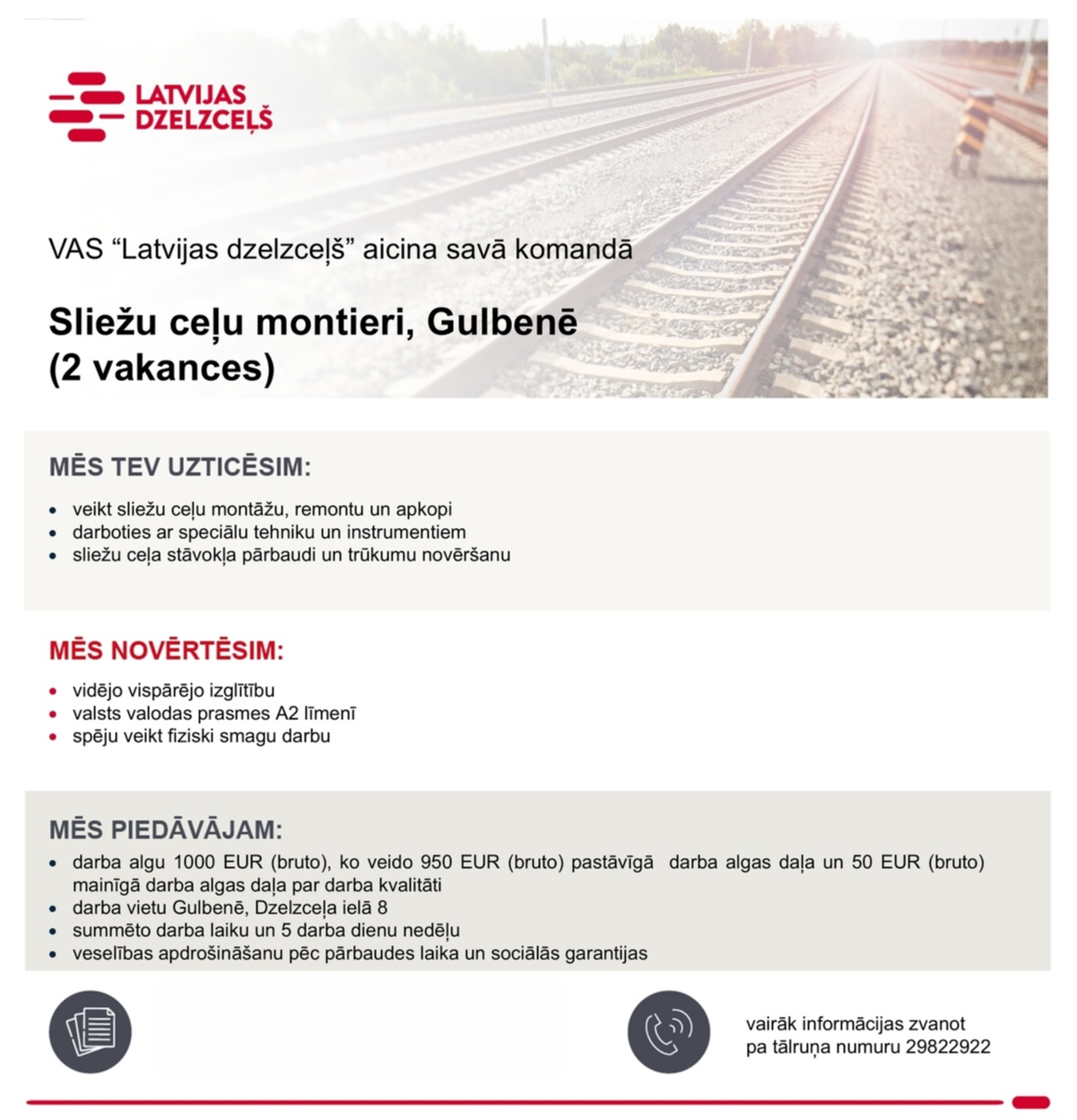 Latvijas dzelzceļš, VAS Sliežu ceļu montieris/-e