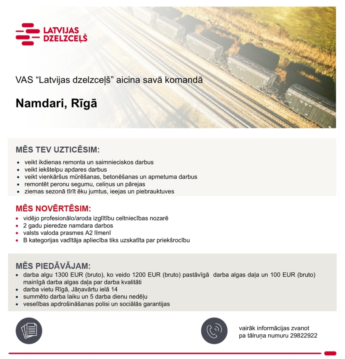 Latvijas dzelzceļš, VAS Namdaris/-e