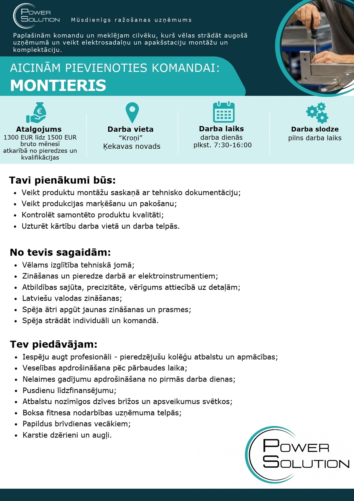 Power Solution, SIA Montieris/-e