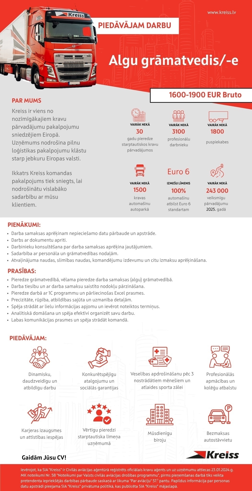 Kreiss, SIA Algu grāmatvedis/-e