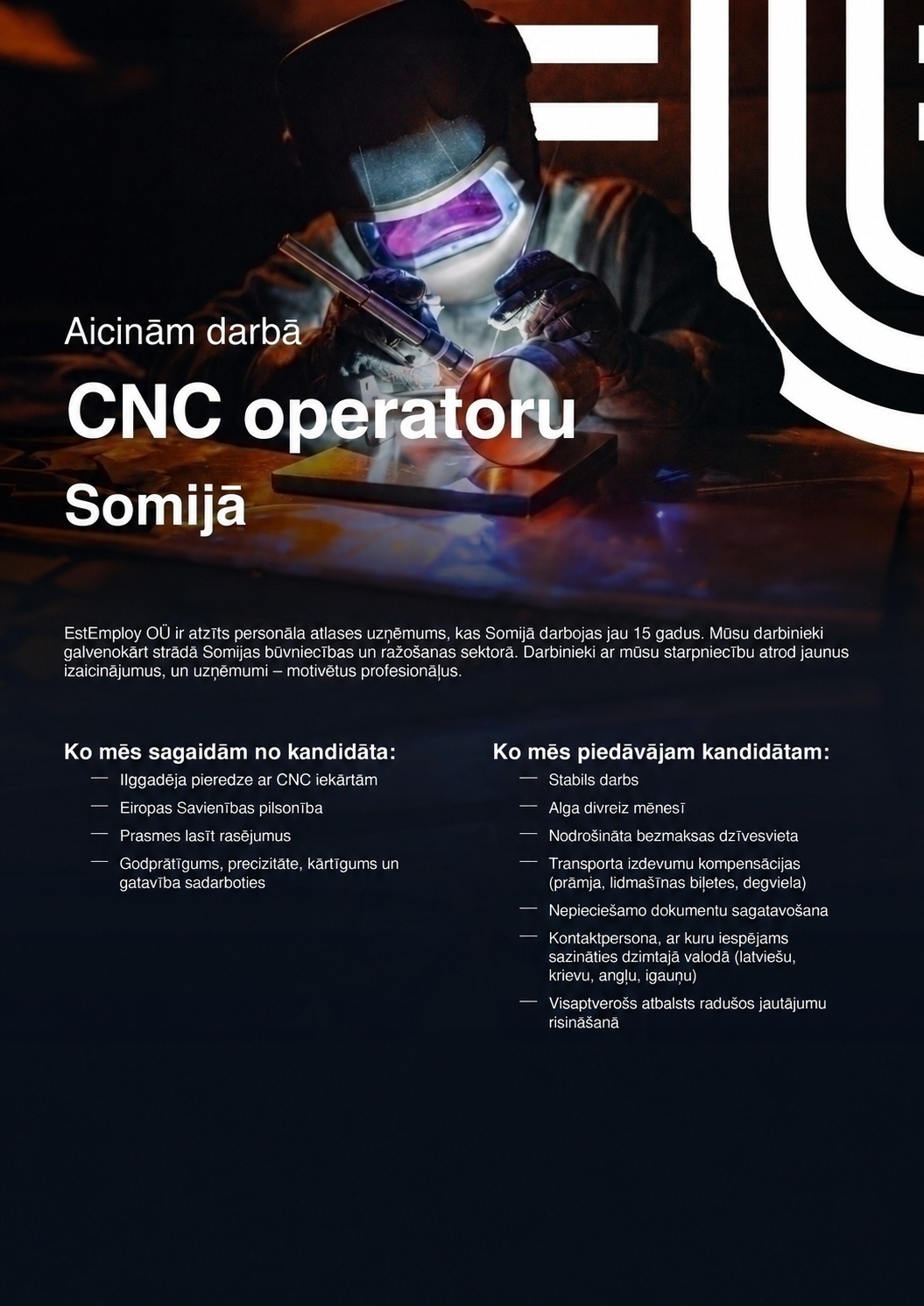 EstEmploy OÜ CNC operators/-e