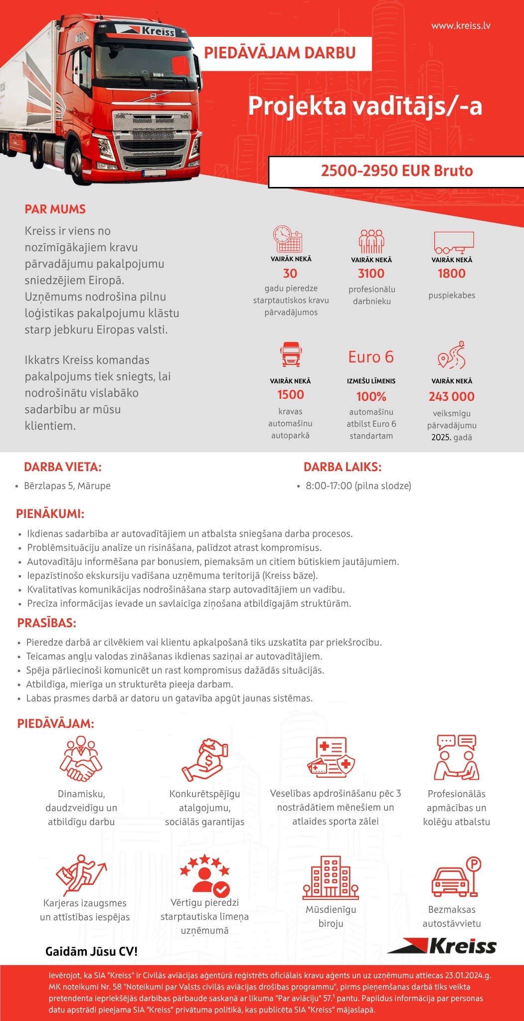Kreiss, SIA Projekta vadītājs/-a
