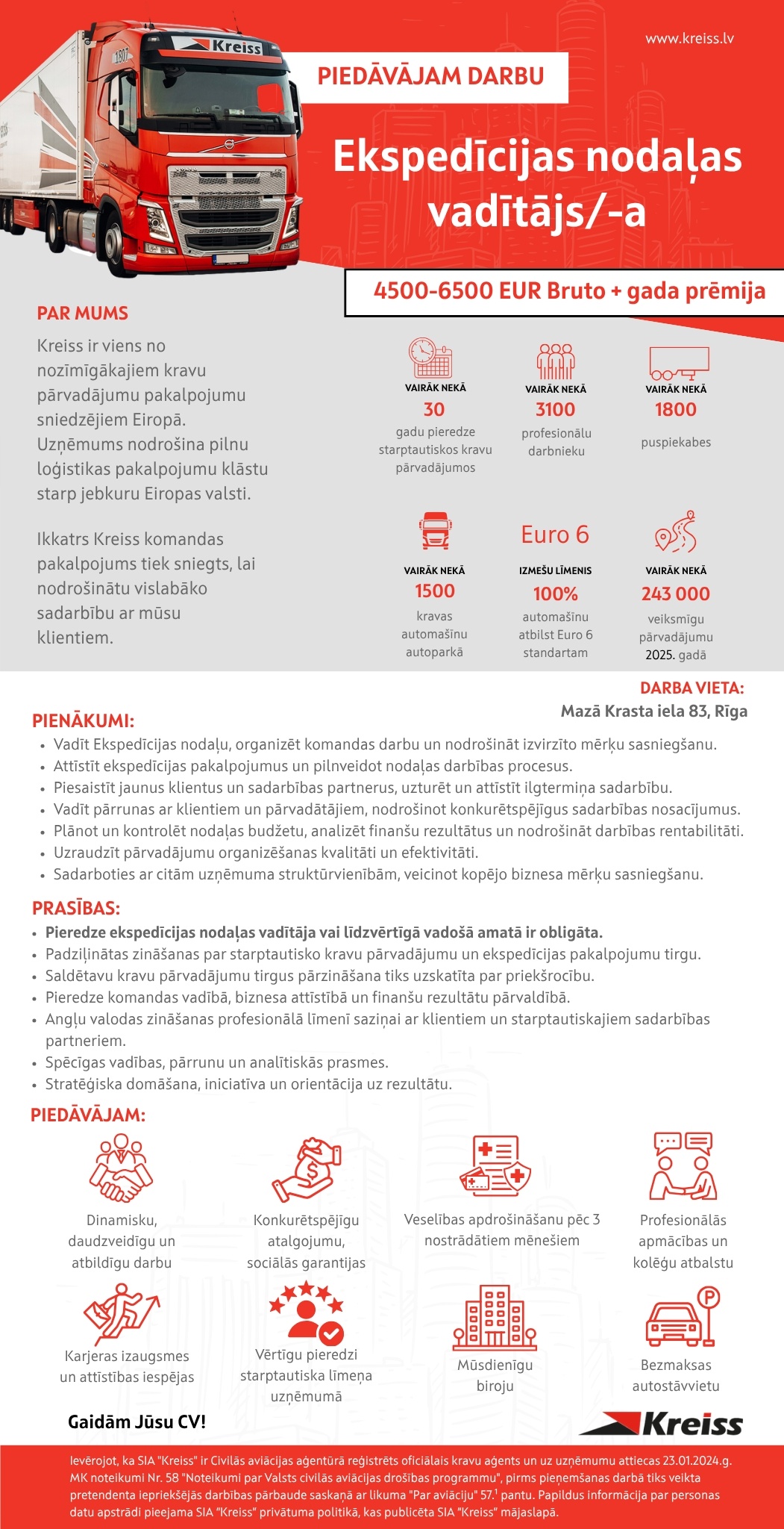 Kreiss, SIA Ekspedīcijas nodaļas vadītājs/-a